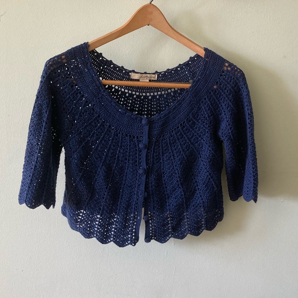 Cropped Crocheted Cardi